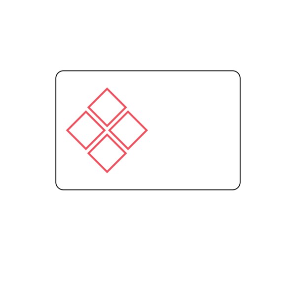 GHS Label, Blank w/4 Diamonds 2-15/16" x 4"